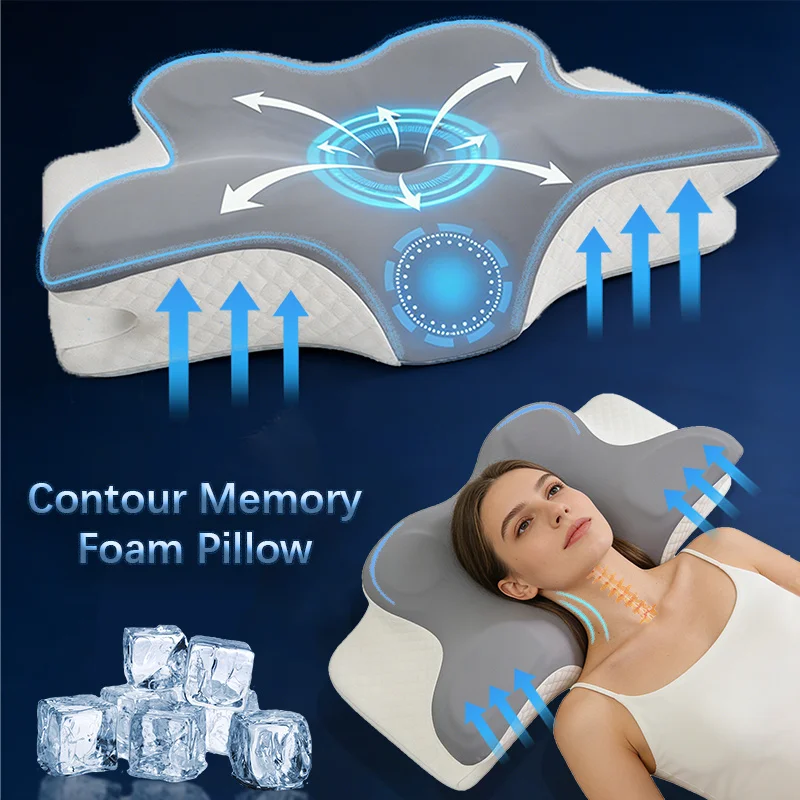 Memory Foam Orthopedic Pillow Neck Pain - Memory Foam Pillow Cervical Pillow Neck