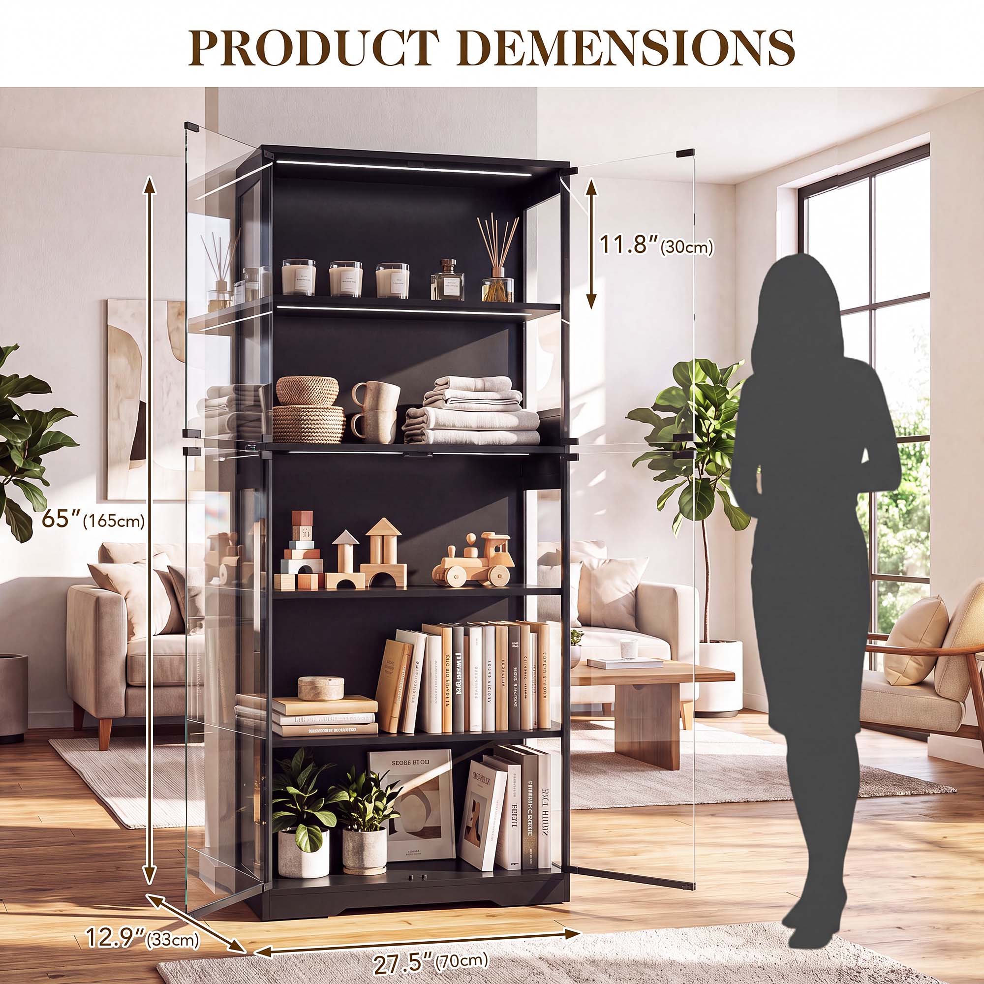 TCGBKAF 5‑Tier Display Cabinet - огляд і ціна Lighting