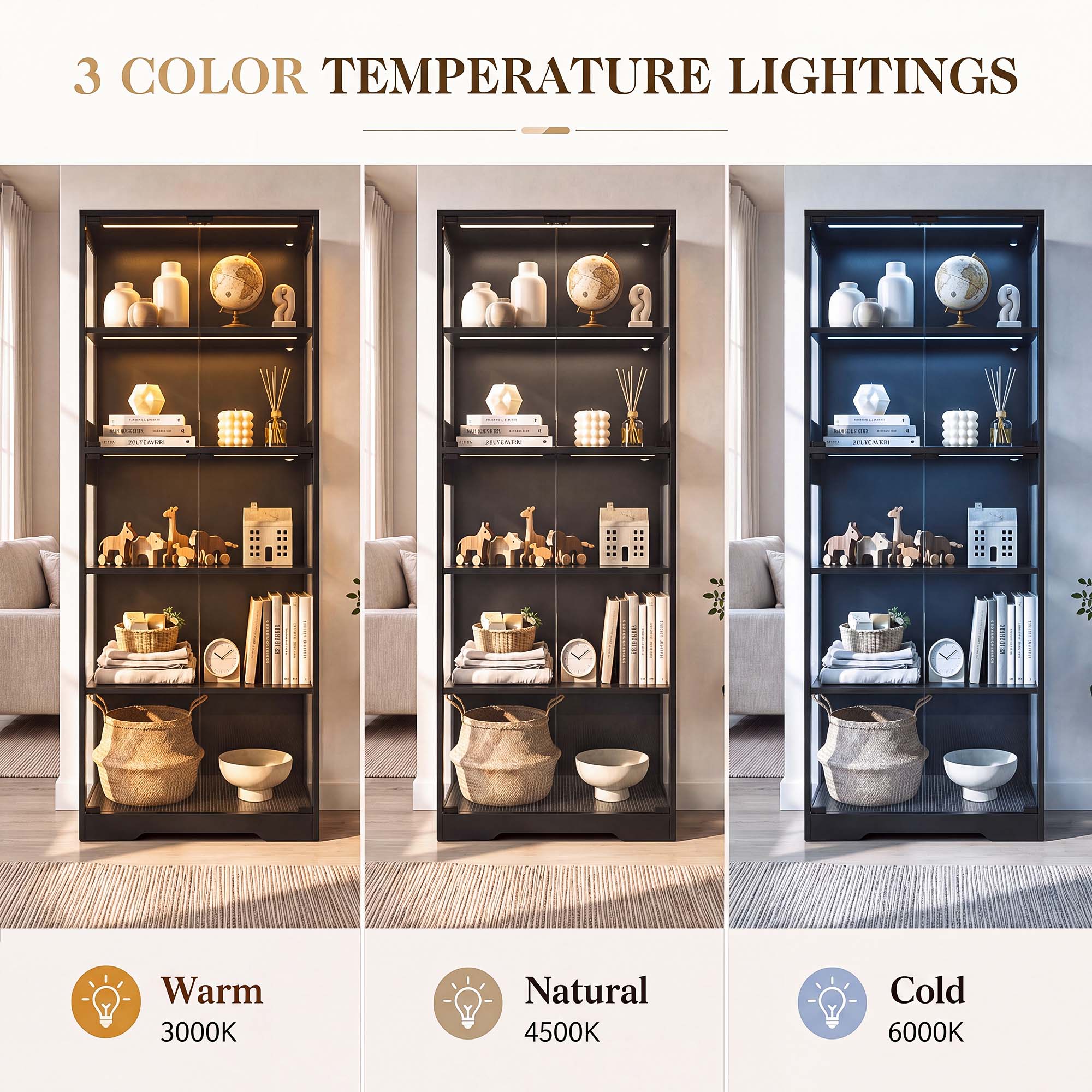 TCGBKAF 5‑Tier Display Cabinet - огляд і ціна Lighting