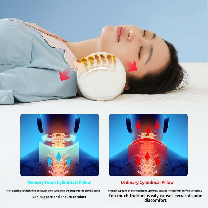 Cervical Neck Roll Memory Foam - огляд і ціна Anti Snore Contour Pillow