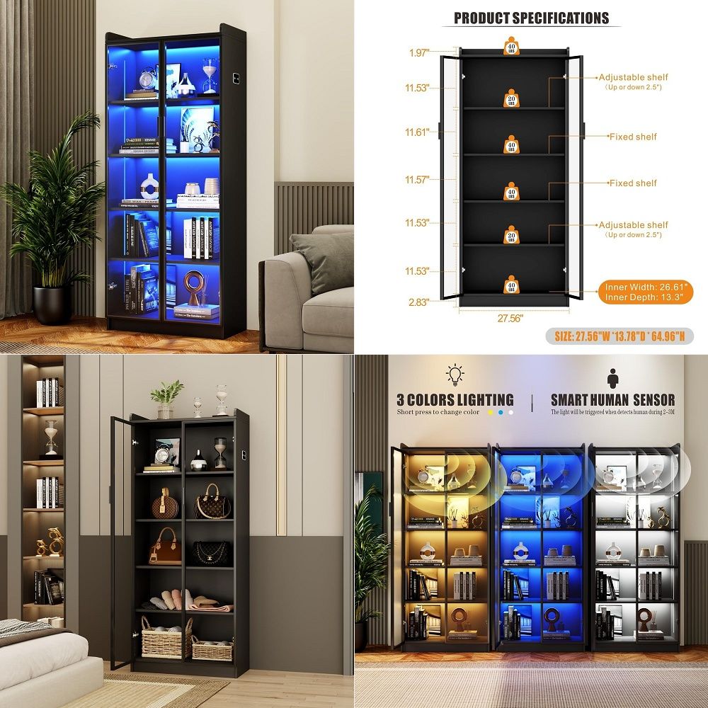 Display Cabinet with Adjustabl - огляд і ціна Lighting