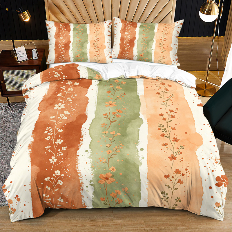 Duvet Cover Watercolor Striped - огляд і ціна Aesthetic Floral Duvet Cover