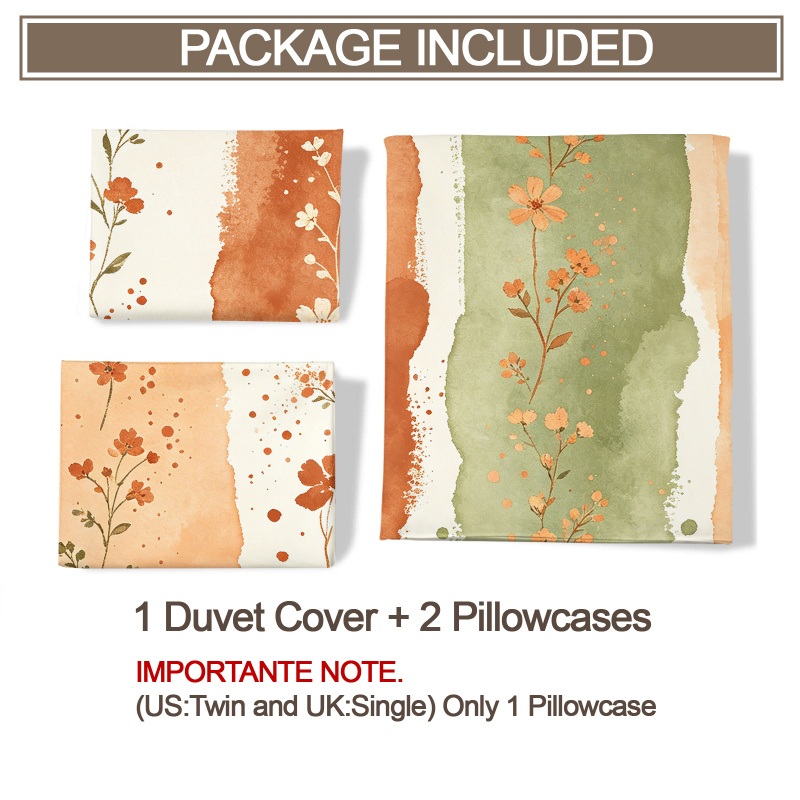 Duvet Cover Watercolor Striped - огляд і ціна Aesthetic Floral Duvet Cover