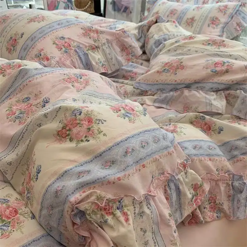 Korean Style Princess Floral B - огляд і ціна Aesthetic Floral Duvet Cover
