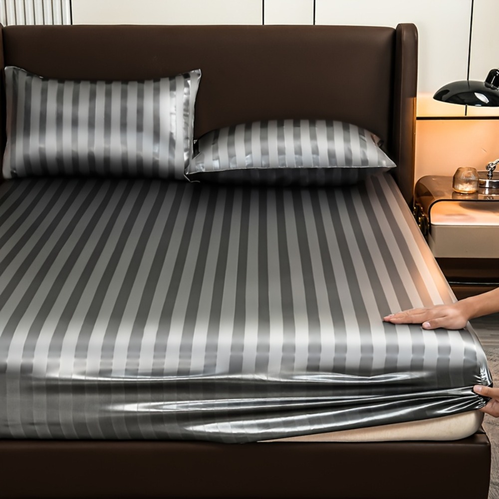 NEW Striped Bed Sheet, Mattres - огляд і ціна Fitted Bed Sheets Deep Pocket