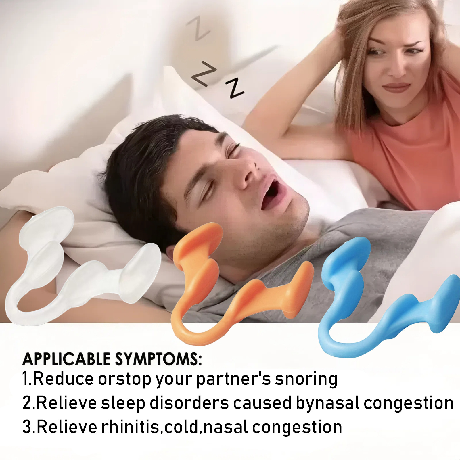 10PCS Silicone Anti Snore Nasa - огляд і ціна Anti Snore Contour Pillow