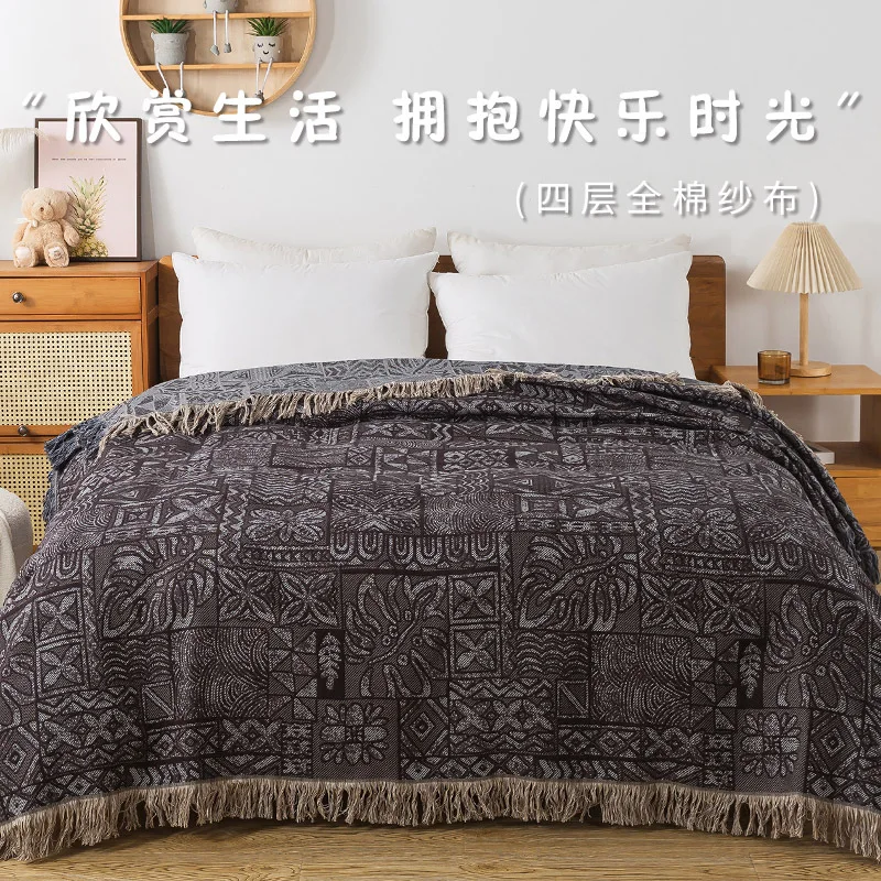 Cotton Bedspreads 4 Layers Of  - огляд і ціна Muslin Cotton Bedspread
