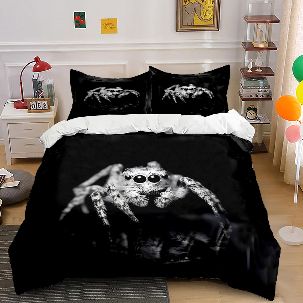 Jumping Spider Black and White - огляд і ціна Duvet Cover Sets With Zipper